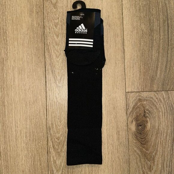 adidas Soccer‎ Unisex Black Socks 'Slightly Imperfect' Men 5-8.5 Women 5-9.5 - Picture 1 of 5